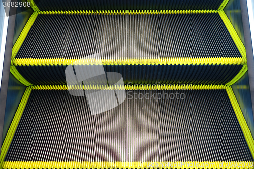 Image of Empty escalator stairs