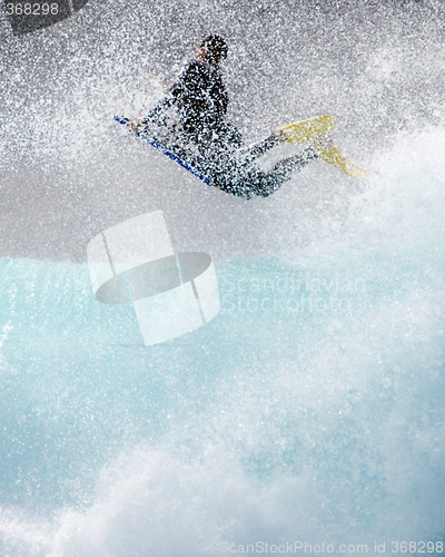 Image of Water drops and surfing
