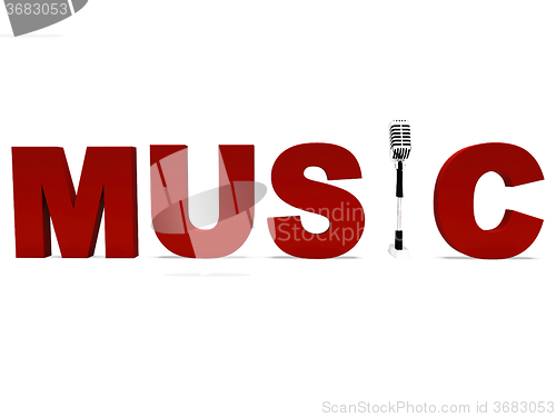Image of Music Word And Mic Shows Talent Show Or Concert