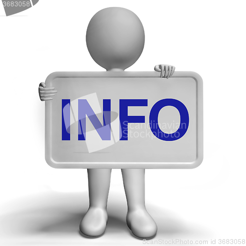 Image of Info Sign Shows Information Knowledge And Support