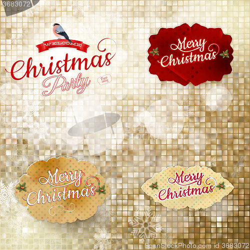 Image of Christmas greeting card. EPS 10