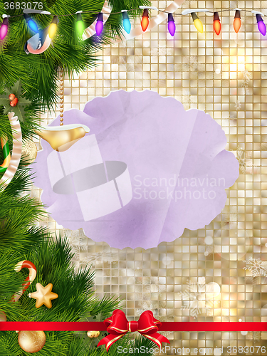 Image of Christmas greeting card. EPS 10