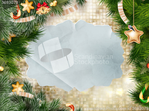 Image of Christmas greeting card. EPS 10