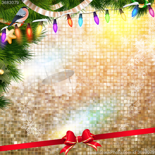 Image of Christmas greeting card. EPS 10