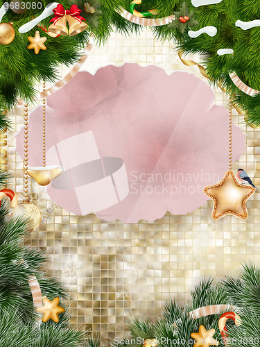 Image of Christmas greeting card. EPS 10