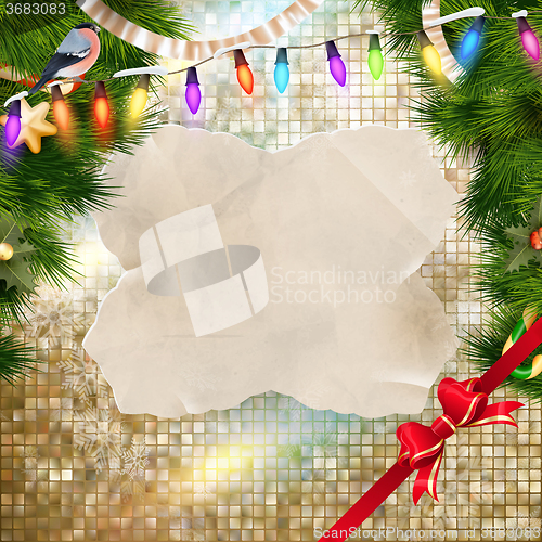 Image of Christmas greeting card. EPS 10