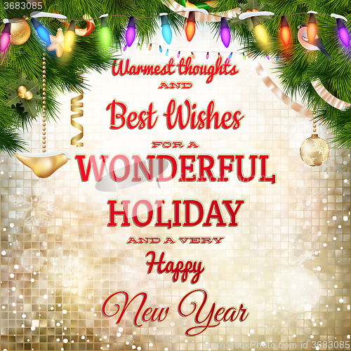 Image of Christmas greeting card. EPS 10