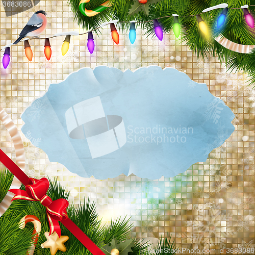 Image of Christmas greeting card. EPS 10