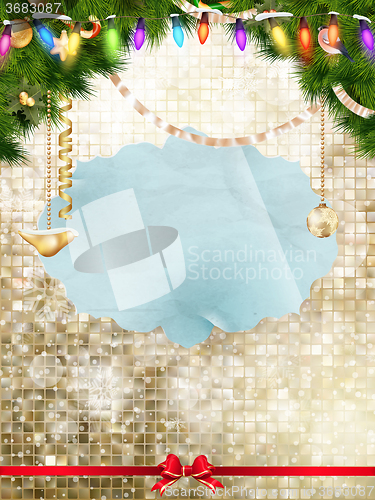 Image of Christmas greeting card. EPS 10