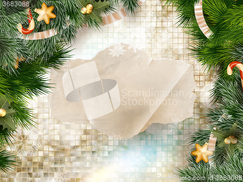 Image of Christmas greeting card. EPS 10
