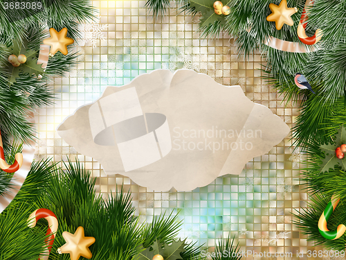 Image of Christmas greeting card. EPS 10
