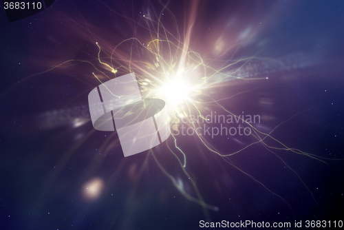 Image of nebula with sun