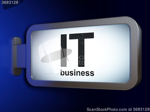 Image of Finance concept: IT Business on billboard background