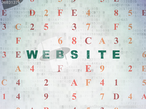Image of Web development concept: Website on Digital Paper background