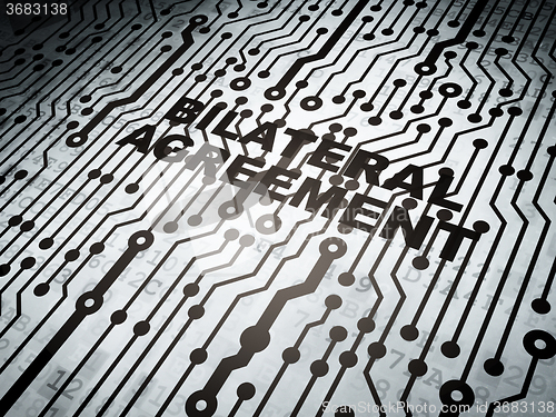 Image of Insurance concept: circuit board with Bilateral Agreement