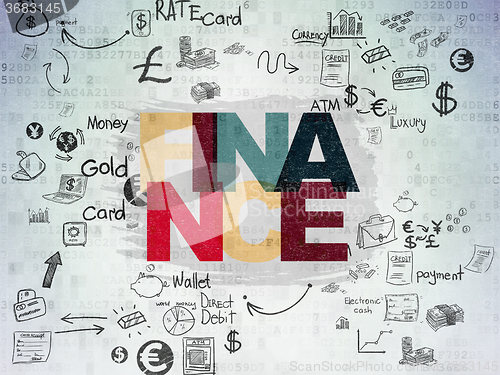 Image of Money concept: Finance on Digital Paper background