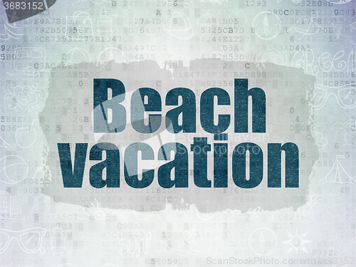 Image of Vacation concept: Beach Vacation on Digital Paper background