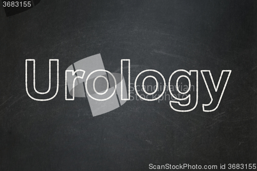 Image of Medicine concept: Urology on chalkboard background