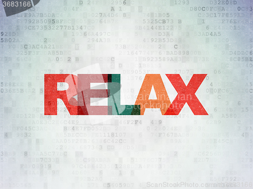 Image of Holiday concept: Relax on Digital Paper background