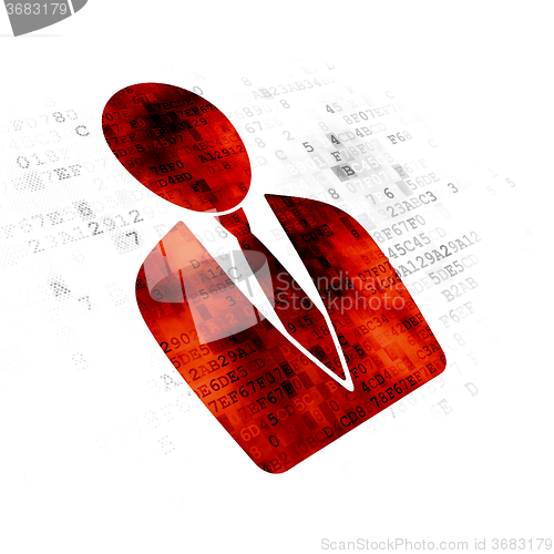 Image of Law concept: Business Man on Digital background