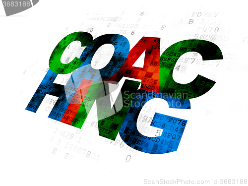 Image of Learning concept: Coaching on Digital background