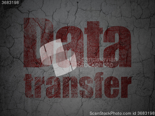 Image of Information concept: Data Transfer on grunge wall background
