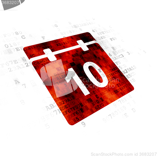Image of Time concept: Calendar on Digital background