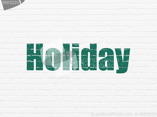 Image of Vacation concept: Holiday on wall background