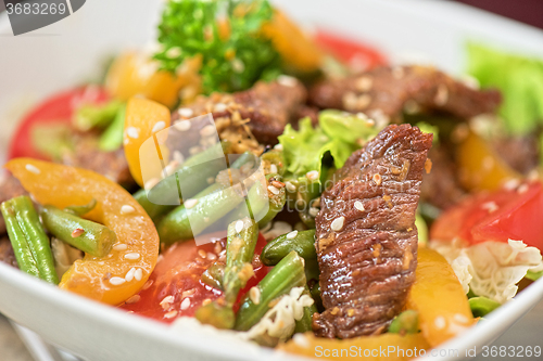 Image of Warm salad with veal