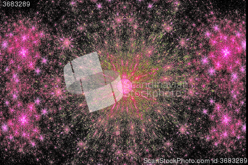 Image of The fractal image is \"Fireworks\".