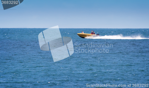 Image of Sea walk on a boat.