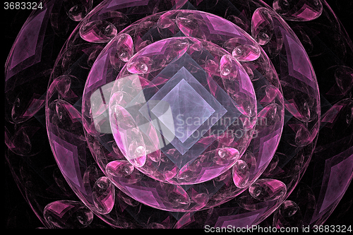 Image of Fractal image: \"Circles and rhombuses.\"