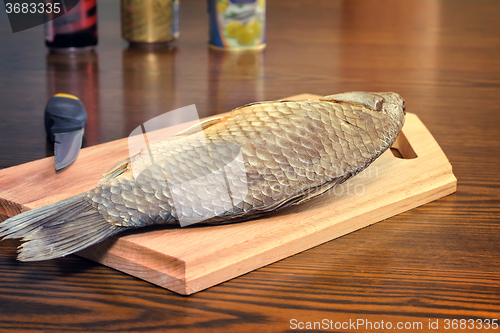 Image of Salted and dried River fish snacks to beer.