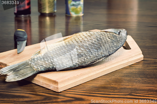 Image of Salted and dried River fish snacks to beer.