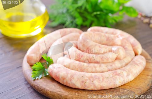 Image of raw sausages