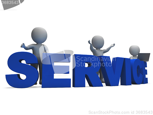 Image of Service Word Showing Assistance Or Helpdesk