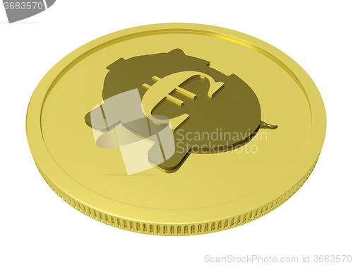 Image of Euro Piggy Coin Showing European Currency