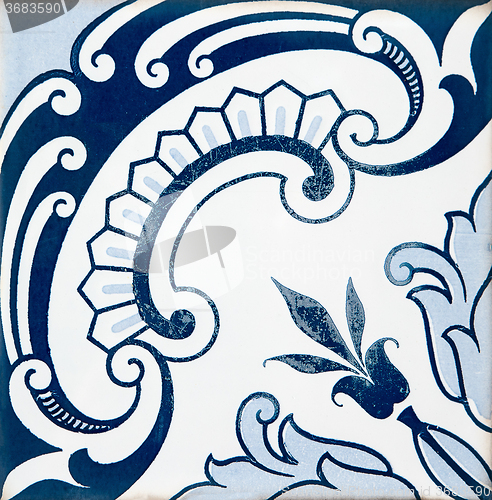 Image of Traditional Portuguese glazed tiles