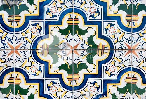 Image of Traditional Portuguese glazed tiles