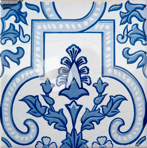 Image of Traditional Portuguese glazed tiles