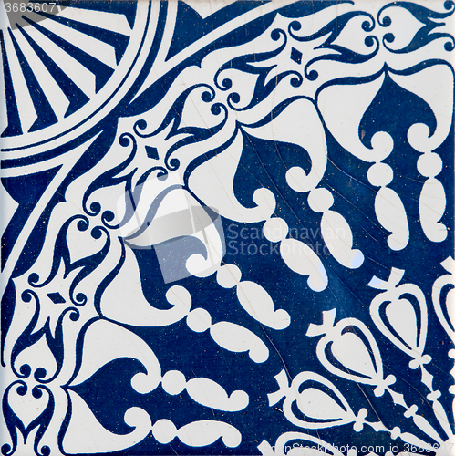 Image of Traditional Portuguese glazed tiles