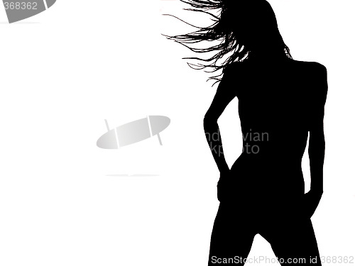 Image of silhouette of girl