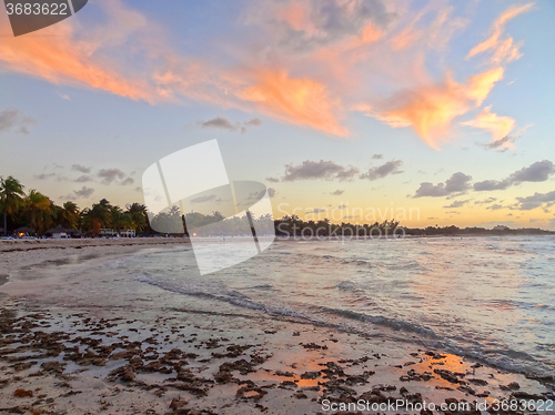 Image of cuban beach at evening time