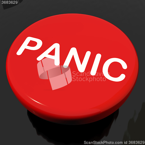 Image of Panic Button Shows Anxiety Panicking Distress