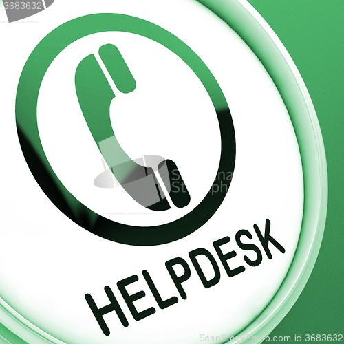 Image of Helpdesk Button Shows Call For Advice