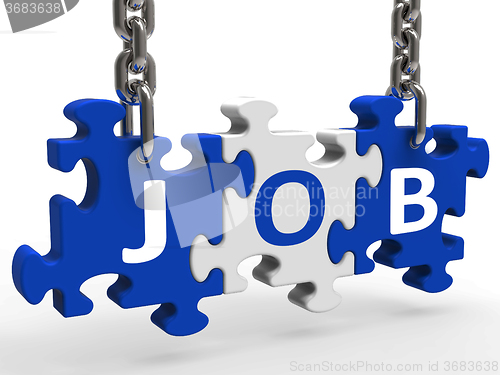 Image of Jobs Puzzle Shows Application Recruitment Employment Or Hiring