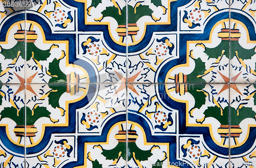 Image of Traditional Portuguese glazed tiles