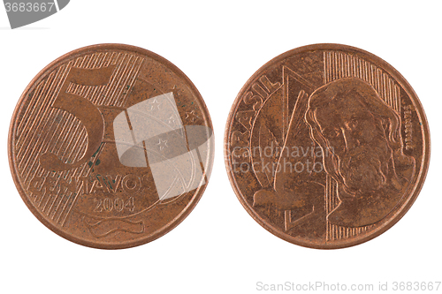 Image of Five Brazilian centavos coin