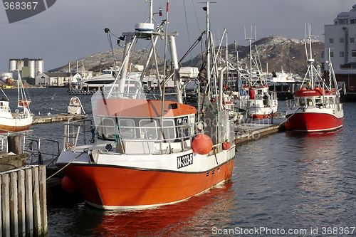 Image of Norwegian fishing boat in the harbour