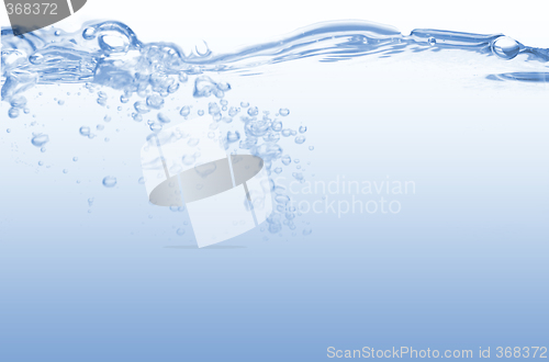 Image of Blue wave background